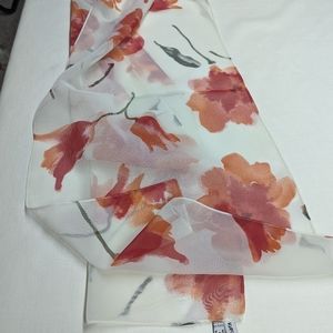 Floral sheer scarf